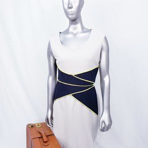 Donna Ricco sleeveless cream sheath summer dress